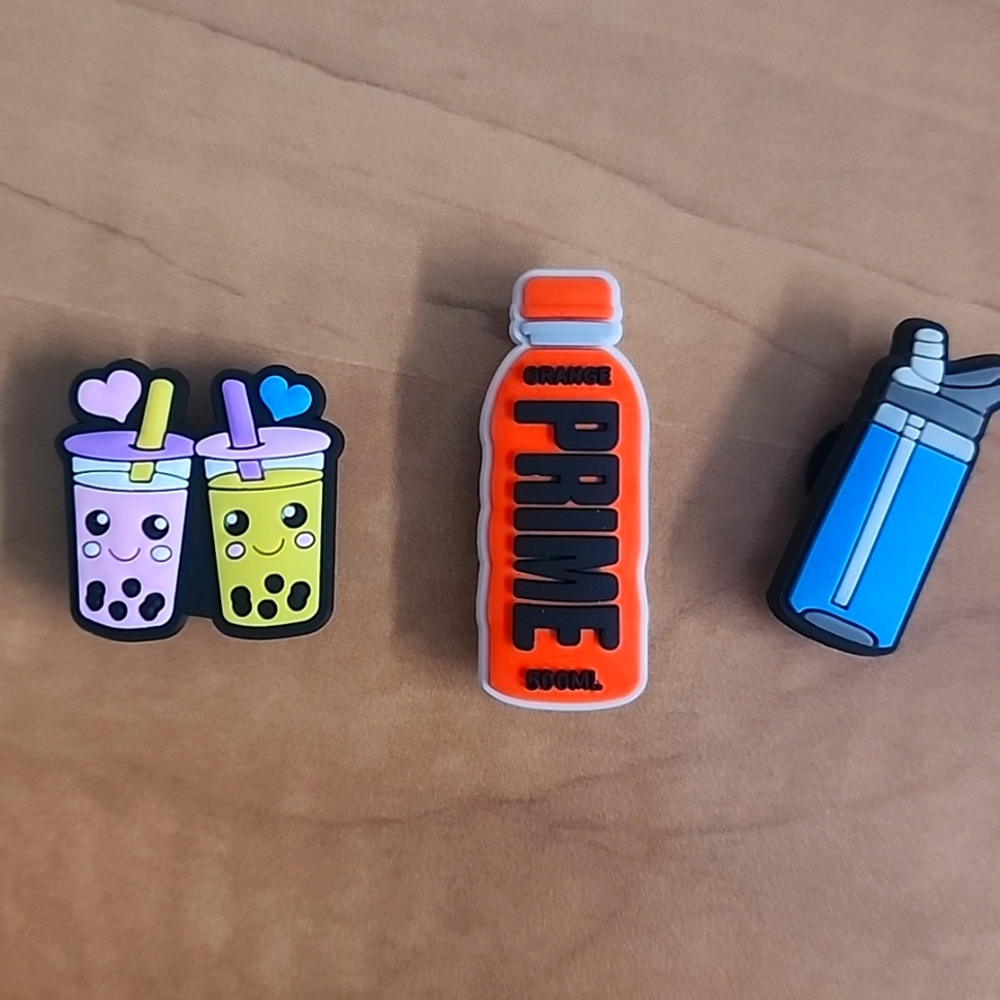 Drink Crocs Shoe Charms Set of 3 - jibbitz Charms Drinks